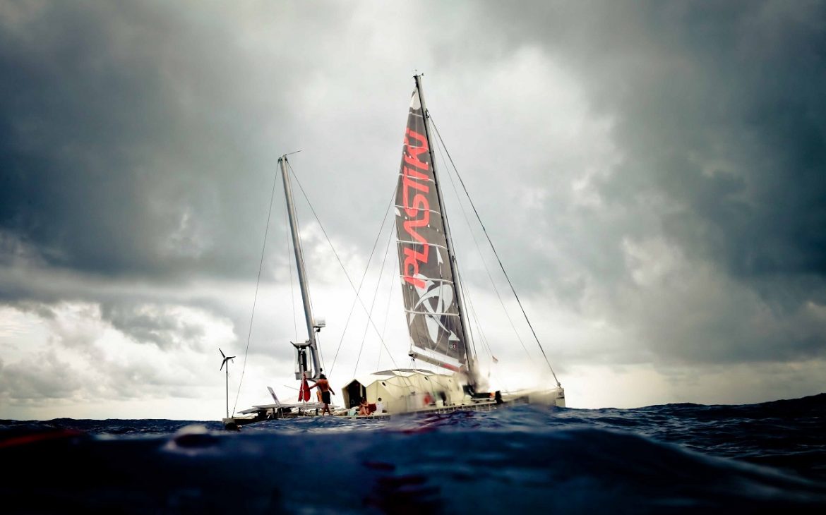 Plastiki, a sailing boat built from recycled plastic bottles
